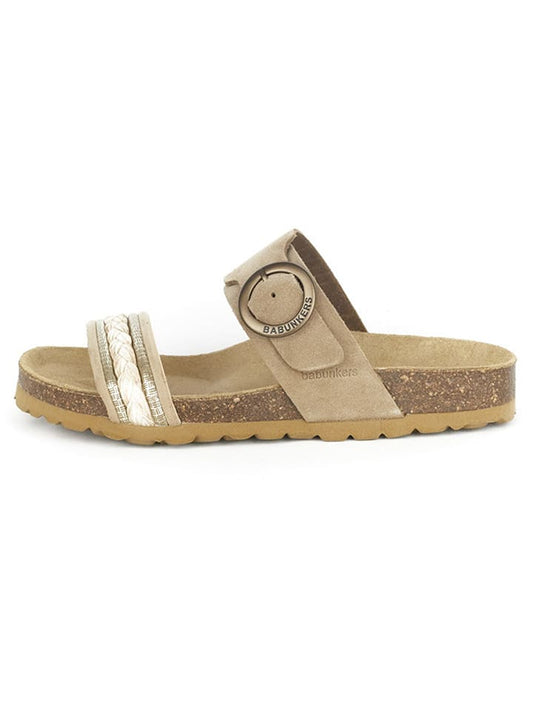 BABUNKERS Family Leather Mules Light Brown Women