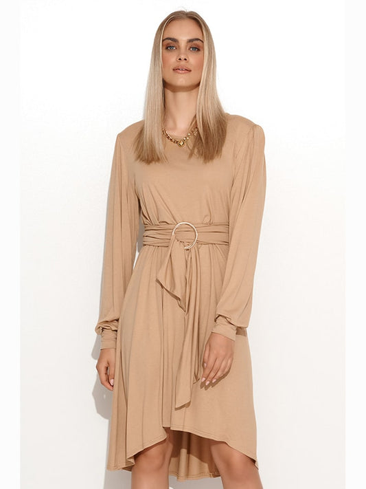 Makadamia Knee Length Dress (Midi) Beige Women