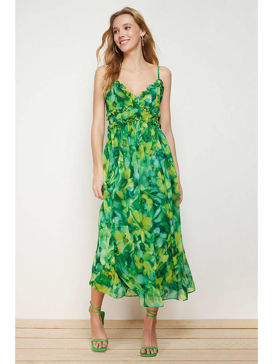 trendyol Dress Green / Yellow Women