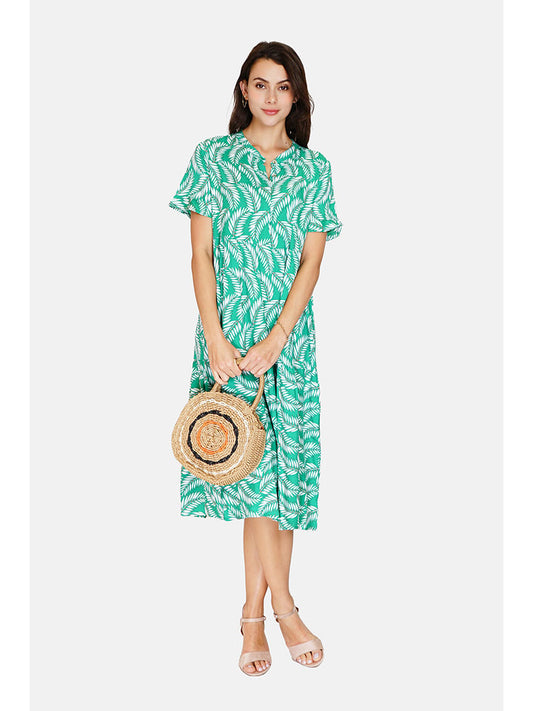 ASSUILI Dress Green / White Women