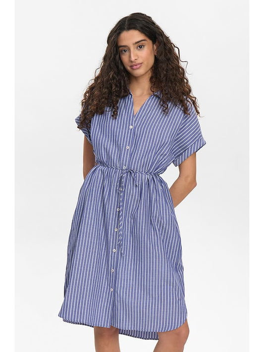 NÜMPH Dress Blue / White Women