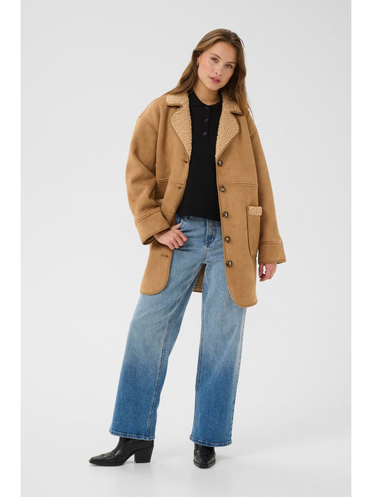 Kaffe Lightweight Coat Light Brown Women