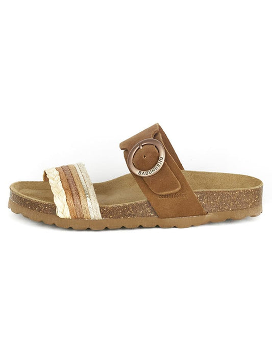 BABUNKERS Family Leather Mules Brown Women