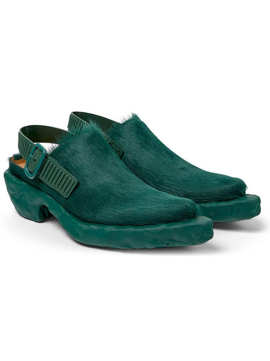 Camper Leather Clog Green Women