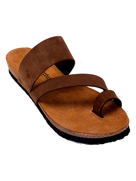 Comfortfusse Leather Flip Flops Sand Women