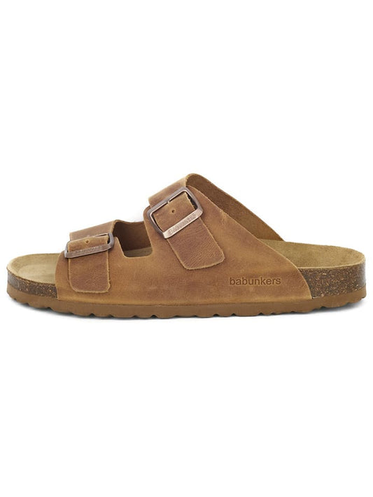 BABUNKERS Family Leather Mules Brown Women