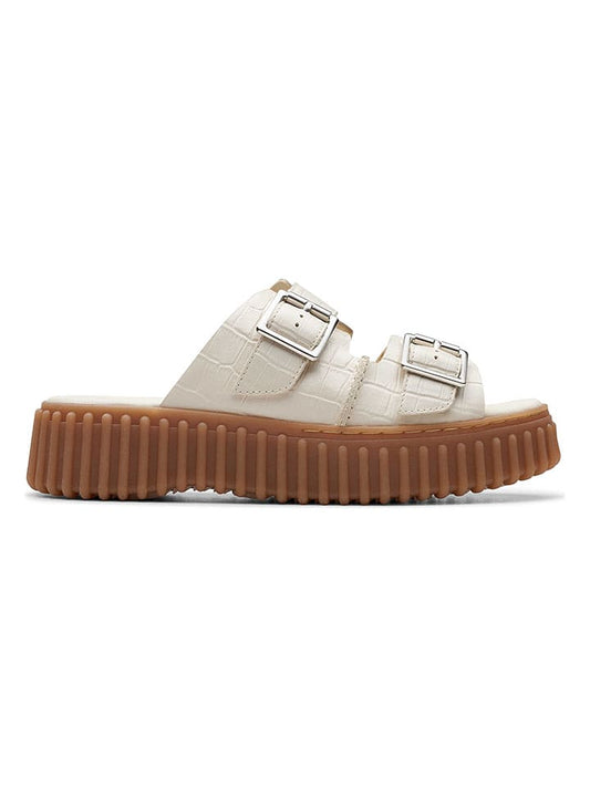 Clarks Leather Mules "Interest" Cream Women