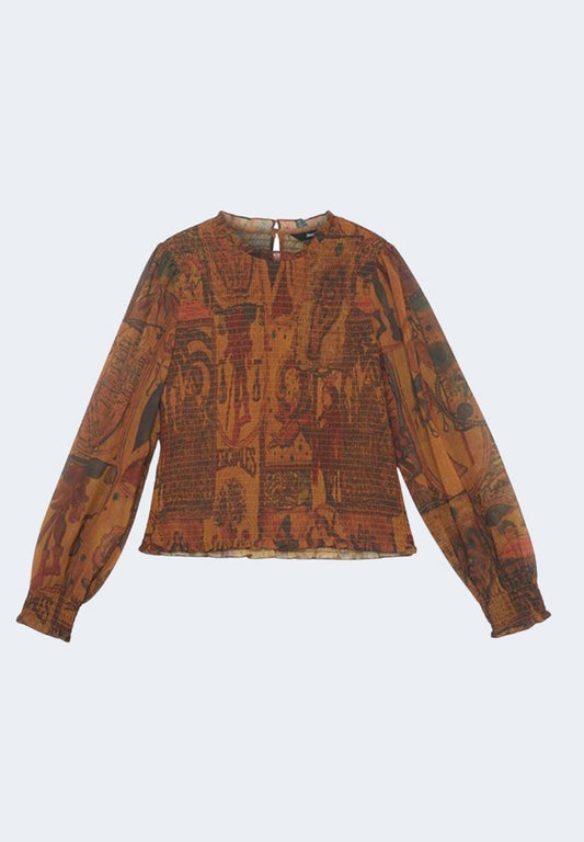 Desigual BLUS HISOPO 21WWBW07 Brown (DE121E0HR-O11) Women