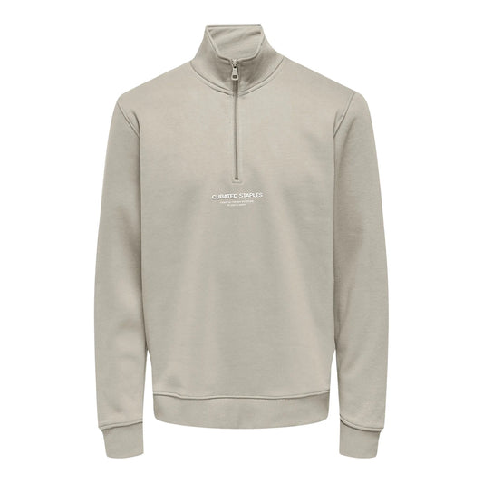 Only & Sons Curated Half Zip Sweater (22030922-SILVERLININ) Men