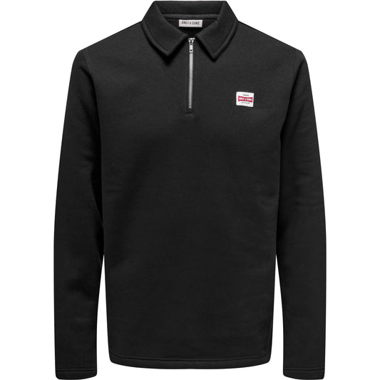 Only & Sons Dawson Reg Half Zip Sweater (22034751-JETBLACK) Men