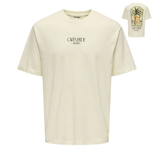 Only & Sons Luis Palm Shirt Junior (22035369-ANTIQUEWHIT) Kids