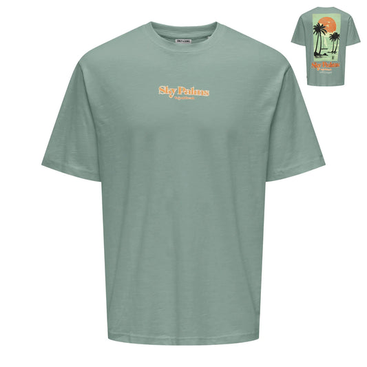 Only & Sons Luis Palm Shirt Junior (22035369-ICEBERGGREE) Kids