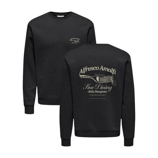 Only & Sons Alfresco Crew Neck Sweater (22035625-BLACKAMALFI) Men