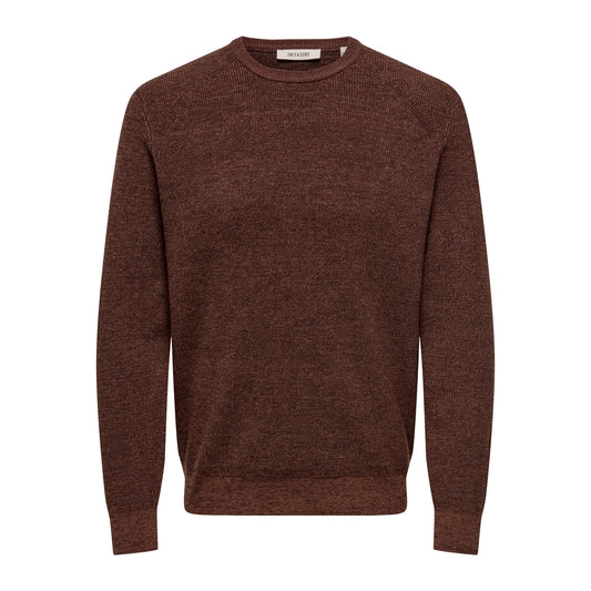 Only & Sons Alfi Knit Camp Sweater (22037583-SEQUOIA) Men