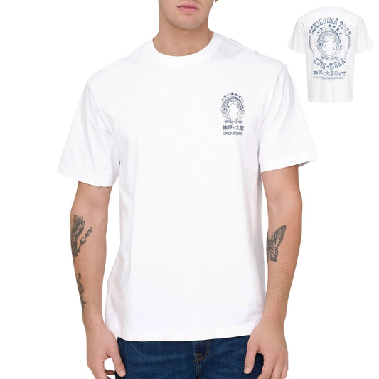 Only & Sons Fred Life Relaxed Print Shirt (22038836-BRWHTCONICH) Men