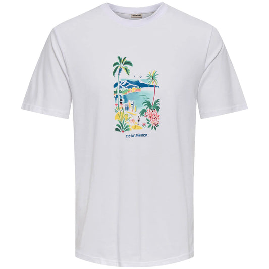 Only & Sons Stillo Life Regular SS Shirt (22039618-BRIGHTWHITE) Men
