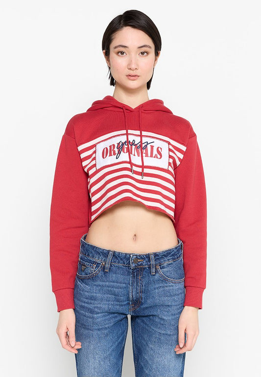 Guess GO ALIA CROPPED HOODIE Red (ZZO2N2P51-G00) Women