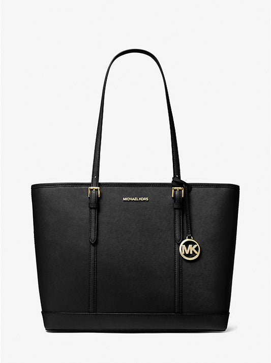 Michael Kors JET SET TRAVEL LARGE BLACK Tote Bag Women