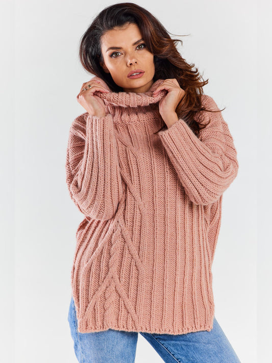 Awama Women turtleneck jumpers (A477 1220688_Pink)