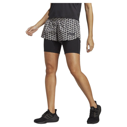 Adidas W MMK 2IN1SHORT BROWN_BLACK (IB9464) Women