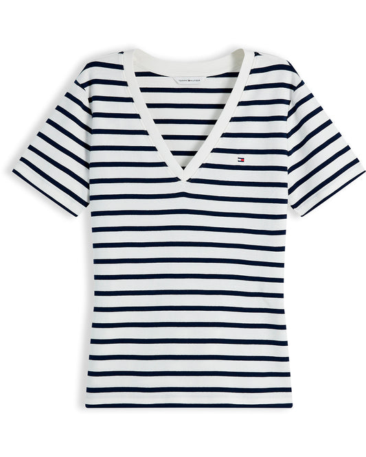 Tommy Hilfiger T-Shirt Breton / Ecu / Dark Night Navy (425238) Women