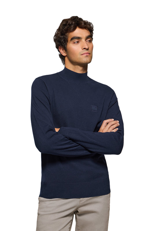 KHAN PERKINS NECK NAVY (44014) Men