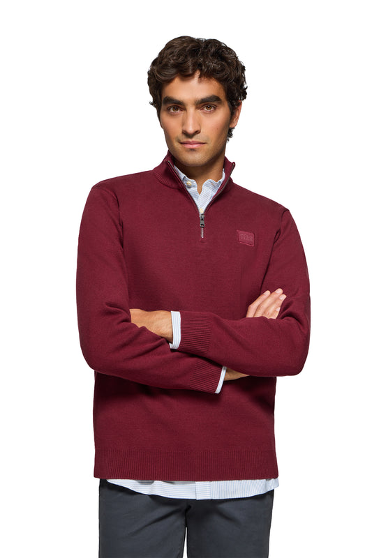 KODA STRONG ZIPPER NECK GARNET (44018) Men