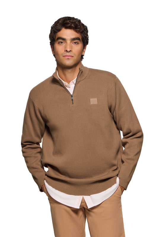 KODA STRONG ZIPPER NECK BROWN (44020) Men