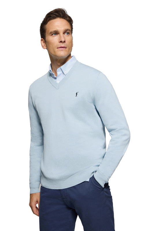 RIGBY GO V NECK BABY_BLUE (44246) Men