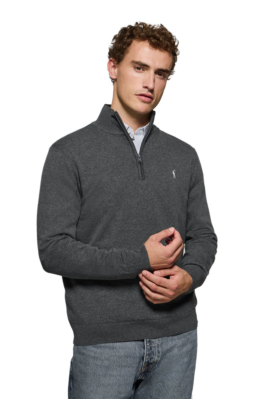 RIGBY GO ZIPPER NECK DARK_GRAY_VIGORE (44257) Men