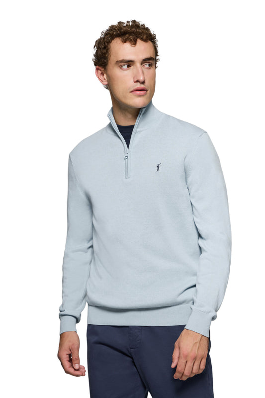 RIGBY GO ZIPPER NECK BABY_BLUE (44259) Men