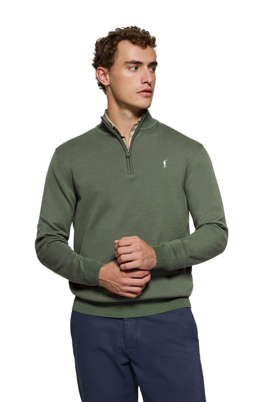 RIGBY GO ZIPPER NECK GREEN_LODEN (44264) Men