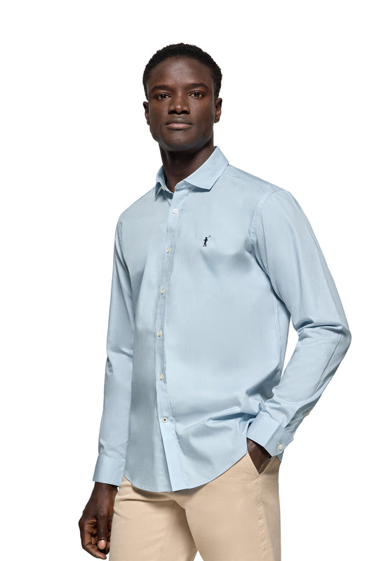 RIGBY GO SLIM POPLIN SKY_BLUE (44423) Men
