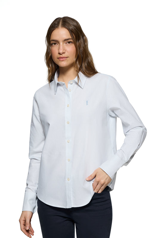 RIGBY GO W REGULAR OXFORD STRIPES BLUE (44459) Women