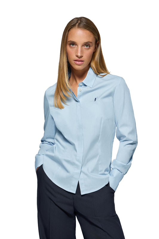 RIGBY GO W SLIM POPLIN SKY_BLUE (44467) Women