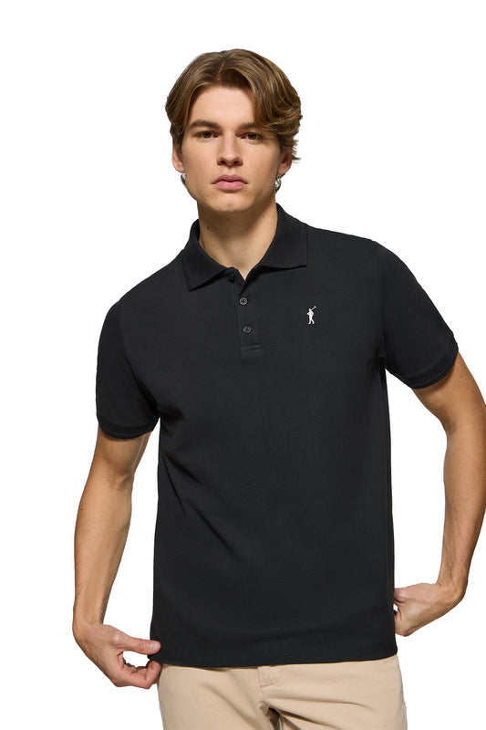 RIGBY GO POLO MC SS BLACK (44502) Men