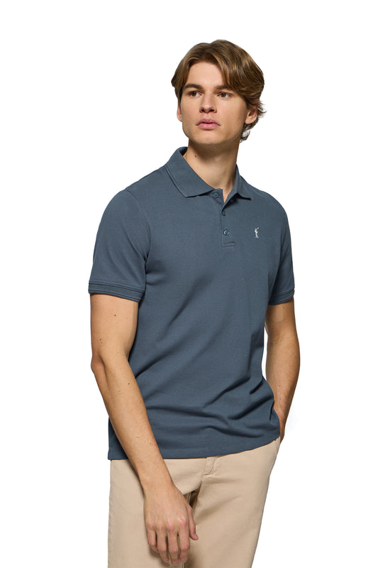 RIGBY GO POLO MC SS DENIM_BLUE (44506) Men
