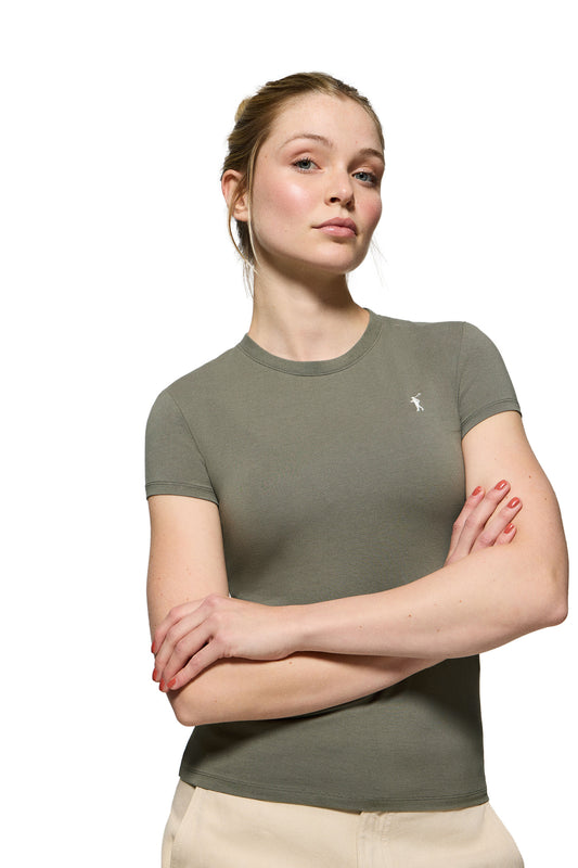 RIGBY GO W TSHIRT SS MILITARY_GREEN (44619) Women