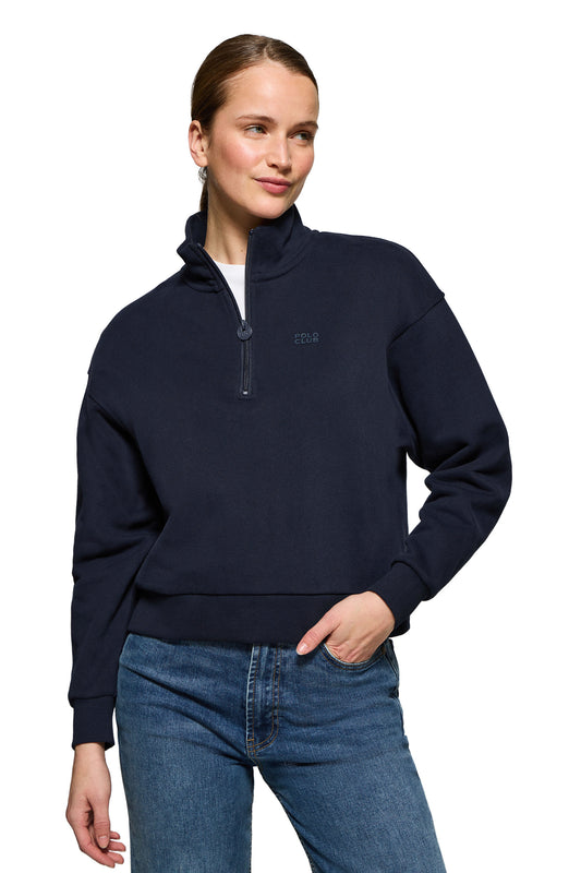 BLOCK PC W ZIPPER SWEAT NAVY (44630) Women