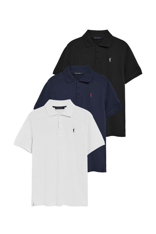 PACK 3 - RIGBY GO POLO MC SS [B-N-W] MULTICOLOR (44648) Men
