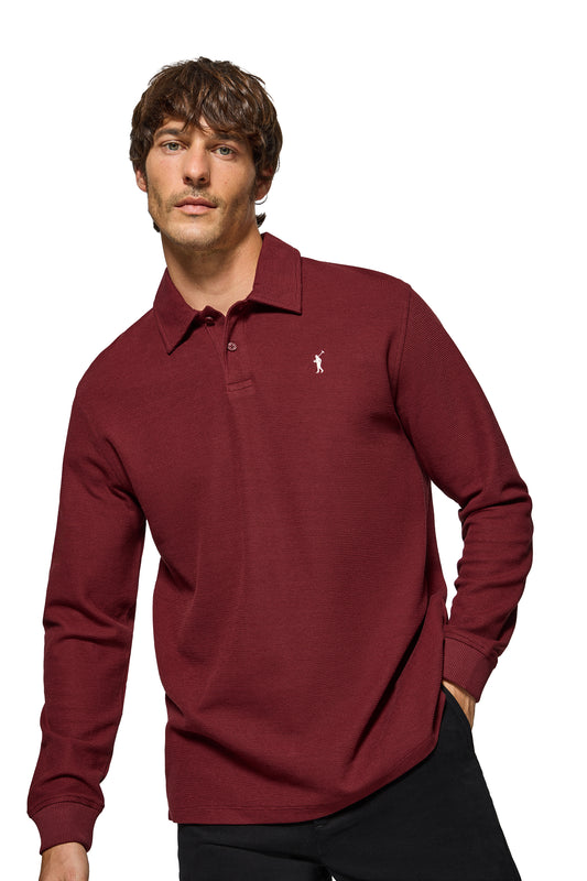 RIGBY GO PARKER POLO ML GARNET (44697) Men