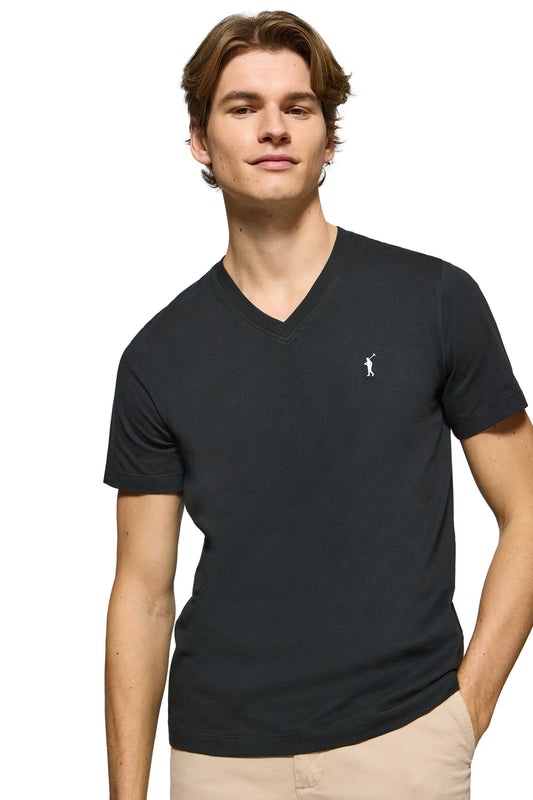 RIGBY GO T-SHIRT V IM BLACK (44699) Men