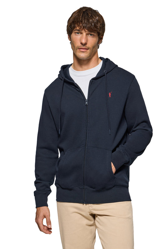 RIGBY GO HOODIE ZIPPER SWEAT FL NAVY (44742) Men