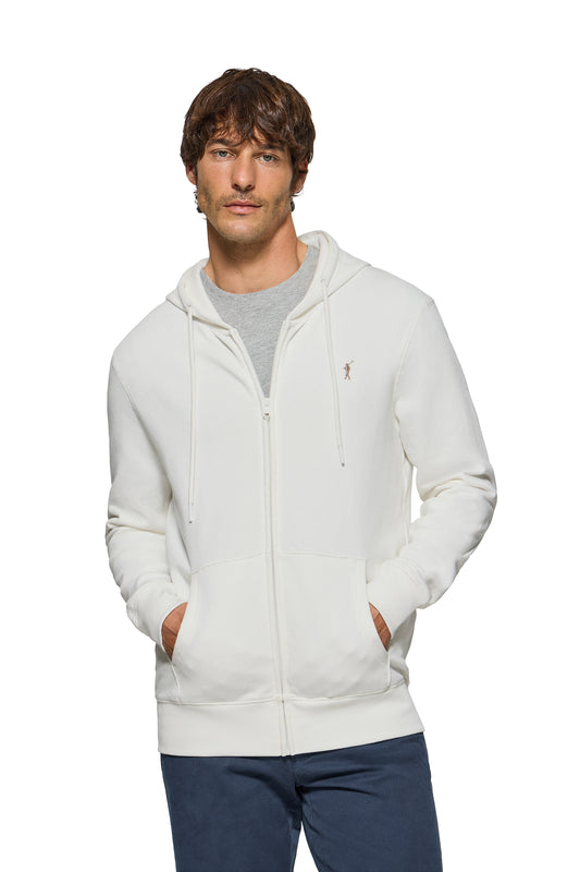 RIGBY GO HOODIE ZIPPER SWEAT FL ECRU (44744) Men