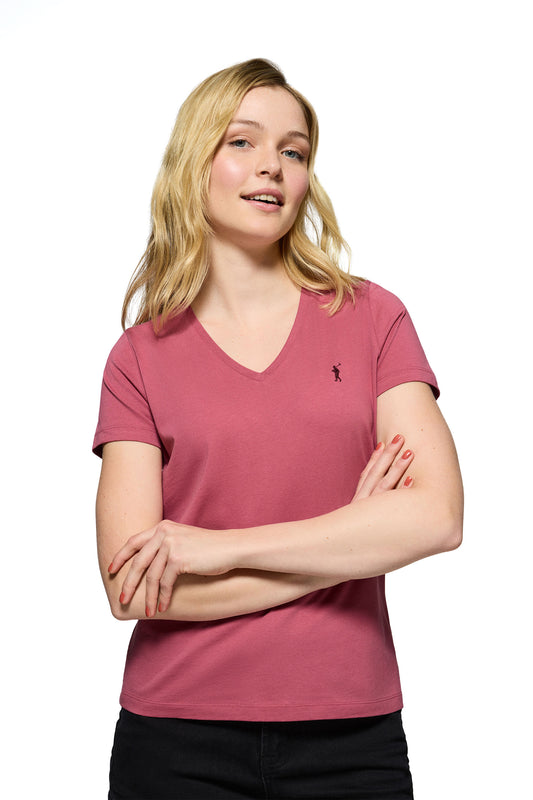 RIGBY GO W TSHIRT V IM ROSE_WINE (44778) Women