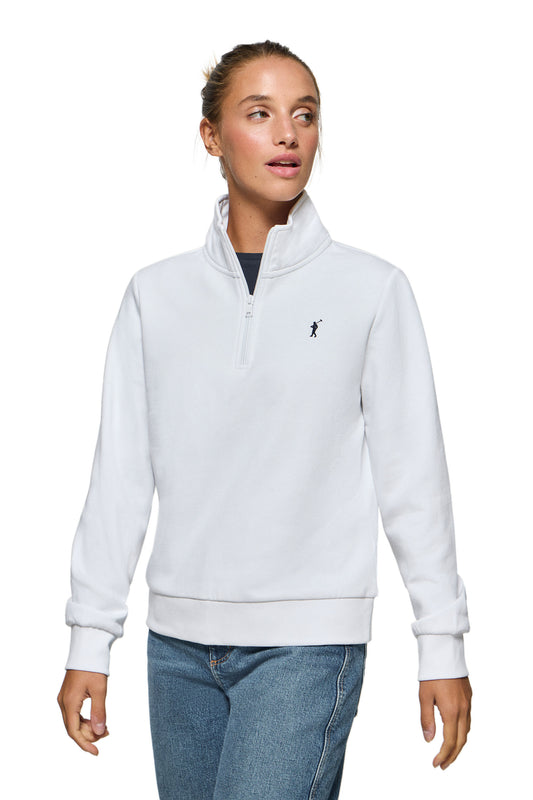 RIGBY GO W NECK ZIPPER SWEAT FL WHITE (44827) Women
