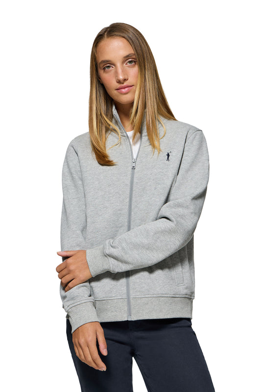 RIGBY GO W ZIPPERED SWEAT FL GRAY_VIGORE (44842) Women