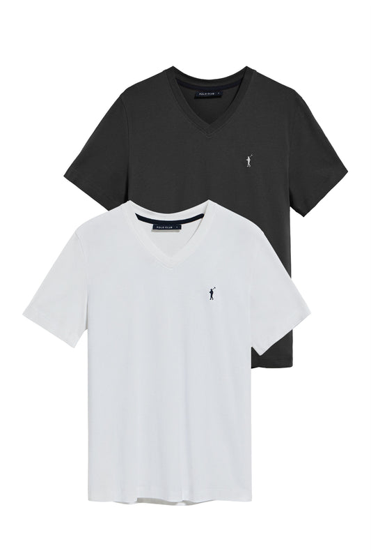 PACK 2 - RIGBY GO T-SHIRT V IM [B-W] MULTICOLOR (44845) Men