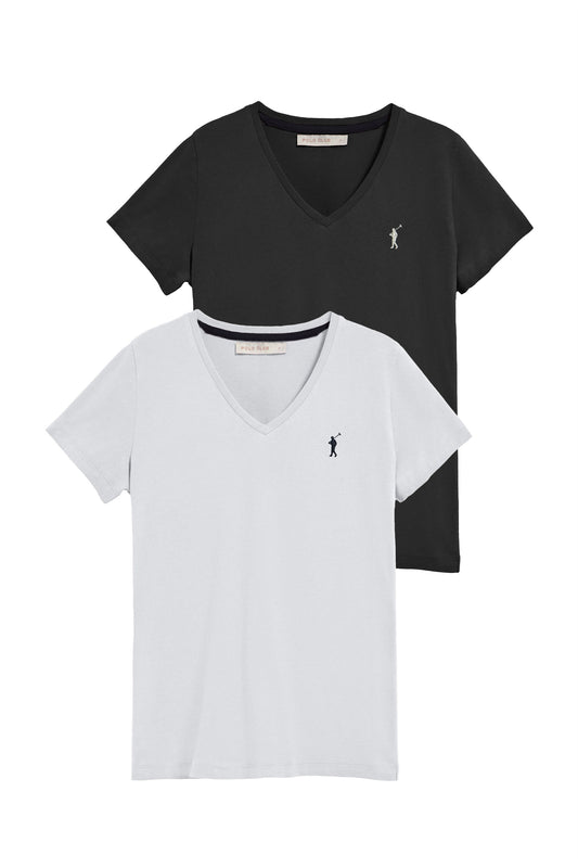 PACK 2 - RIGBY GO W TSHIRT V IM [B-W] MULTICOLOR (44846) Women