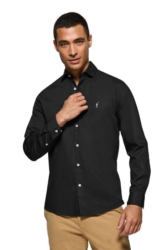RIGBY GO SHIRT POPLIN VN BLACK (44892) Men